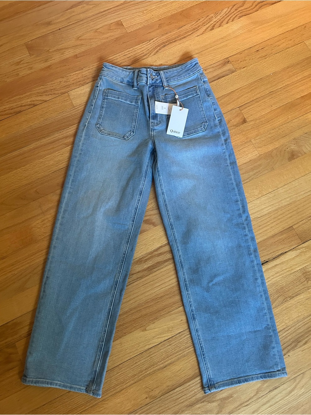 Bella Stretch Patch Pocket Wide Leg Jeans Size 26 NWT - Picture 2 of 5